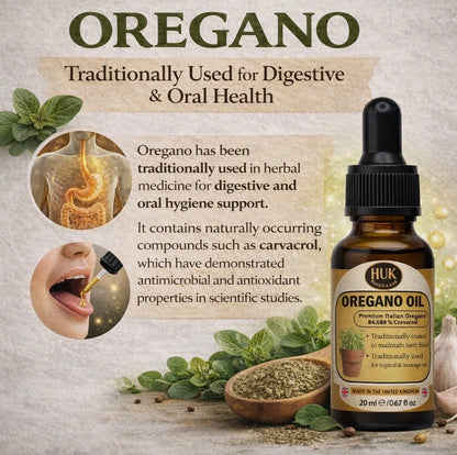 Oil of Oregano 20ml Dropper (Carvacrol) Long-Infused Botanical Topical &Oral Oil