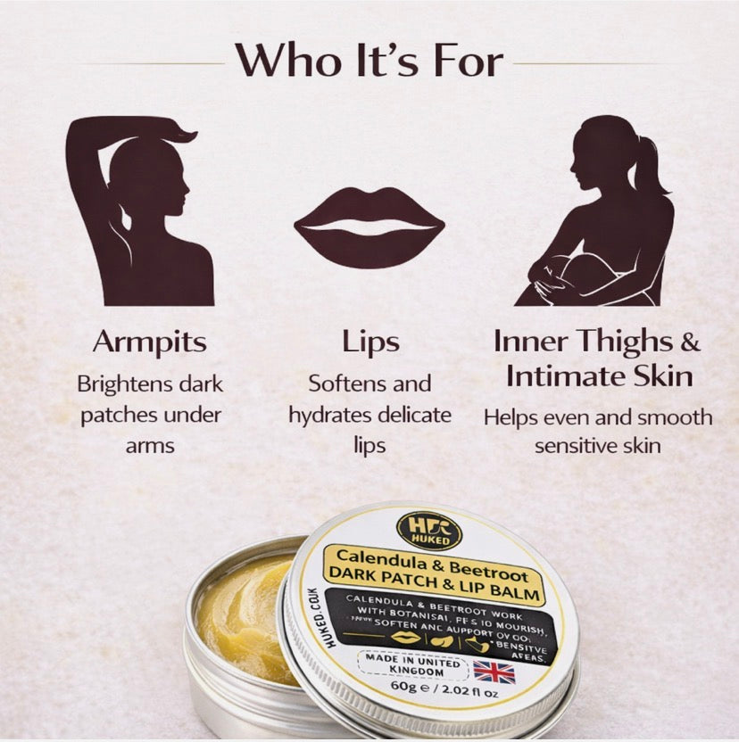 Calendula & Beetroot Dark Patch Balm for Underarms, Inner Thighs & Lips Natural
