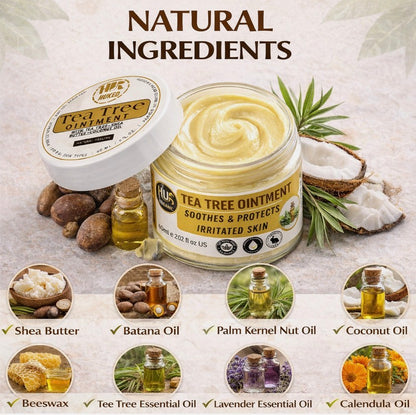 Tea Tree Ointment Balm 60ml Natural Skin Relief Irritated Skin Handmade UK