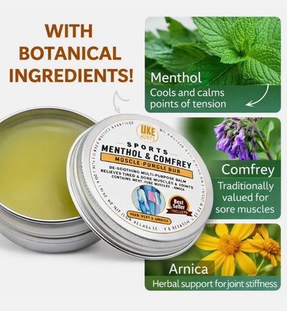 Extra Strength Menthol & Comfrey Muscle Rub 30ml Arnica Balm Tired Muscle 30ml