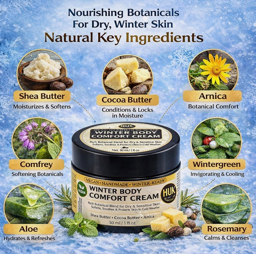 Winter Body Comfort Cream – Rich Hydration + Skin Repair (Vegan, Handmade) - 30g