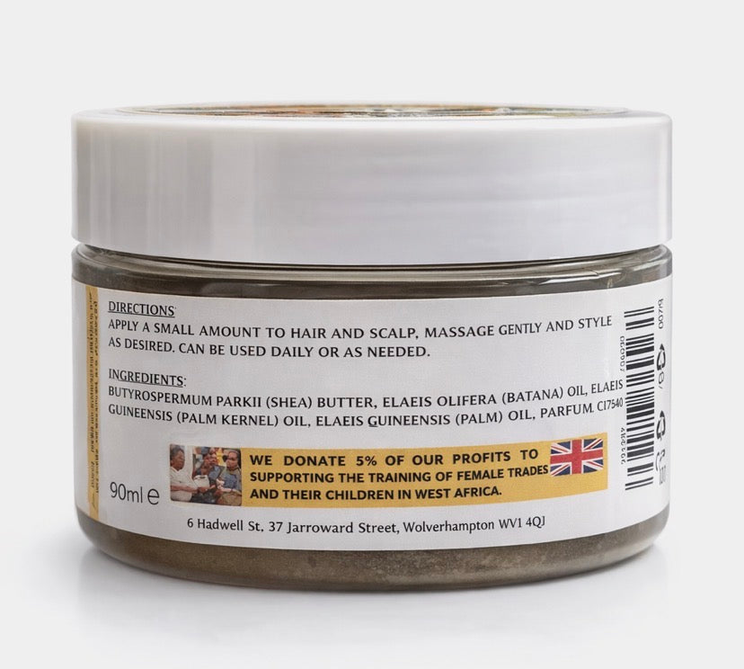 Hair Growth Butter 100ml | Batana, Shea & Palm Kernel Scalp Butter | Moisture UK