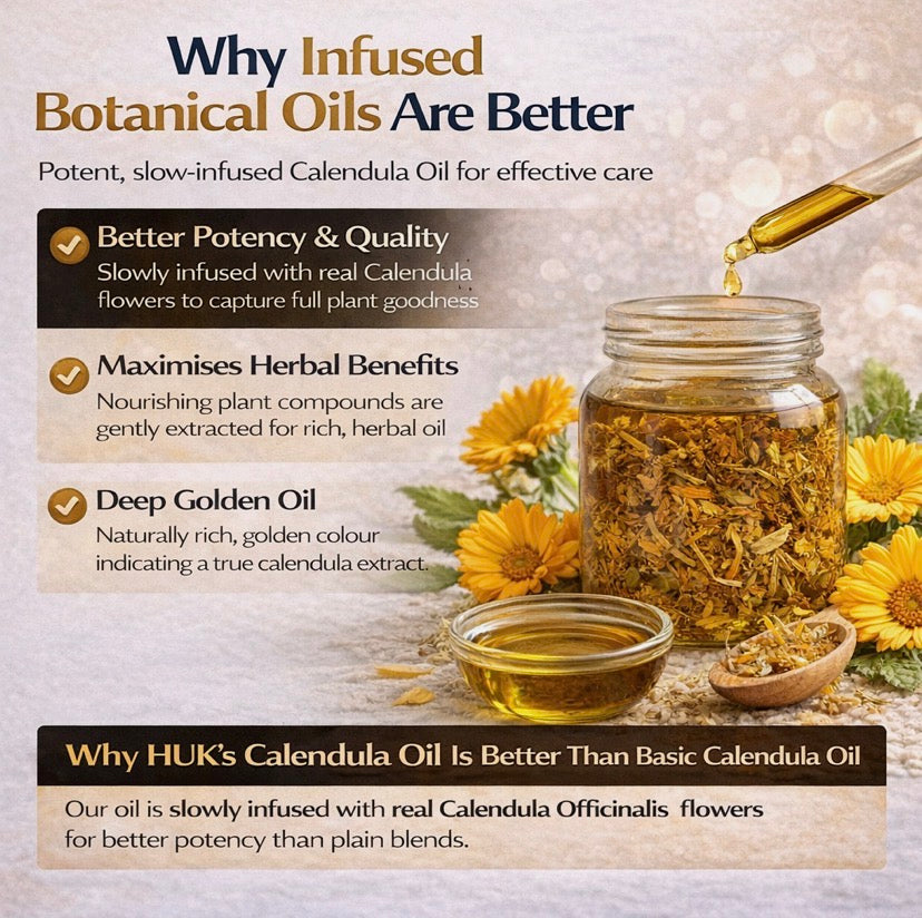 Calendula Oil Benefits – Soothing Oil for Dry, Sensitive & Itchy Skin UK 20ml