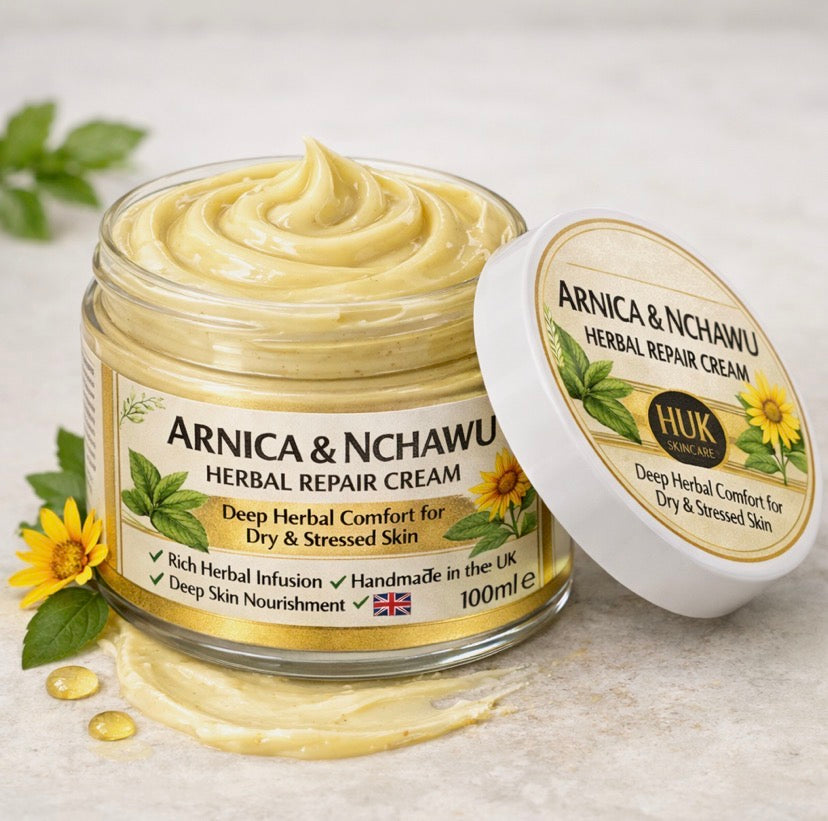 Arnica & Nchawu Herbal Repair Cream 100ml | Dry Skin + Natural Massage Balm UK