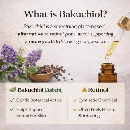 Natural Retinol Alternative Night Cream Bakuchiol Face Moisturiser Anti Age Rose | 60ml