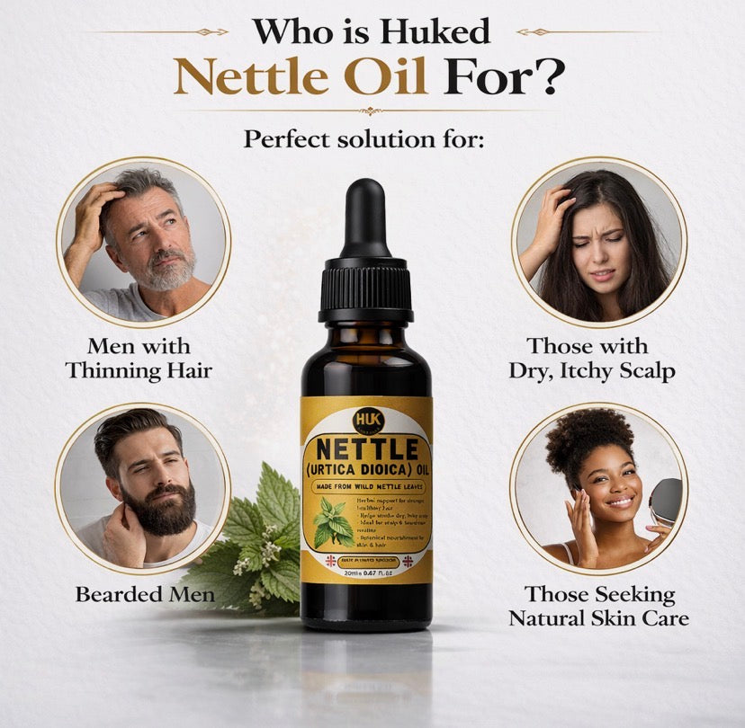 Stinging Nettle Oil 20ml (Urtica Dioica) Hair Scalp & Beard Oil UK 100% Nettle