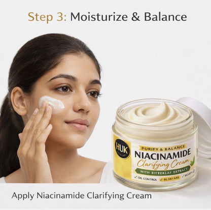 Niacinamide Clarifying Cream 30ml Vernonia & Arnica Acne Control for Oily Skin