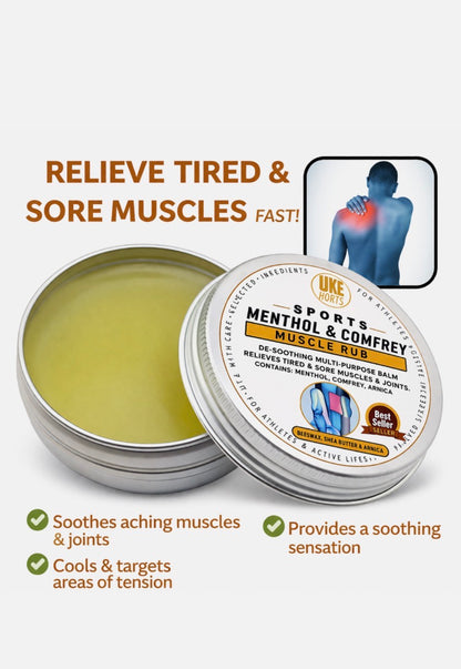 Extra Strength Menthol & Comfrey Muscle Rub 30ml Arnica Balm Tired Muscle 30ml