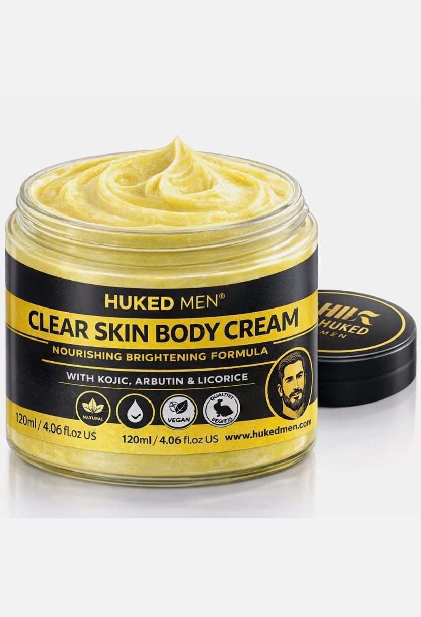Men’s Body Cream Balm for Dark Spots, Brighter & Uneven Tone | 120ml Handmade UK