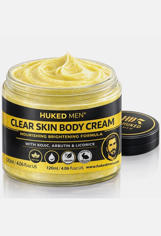 Men’s Body Cream Balm for Dark Spots, Brighter & Uneven Tone | 120ml Handmade UK
