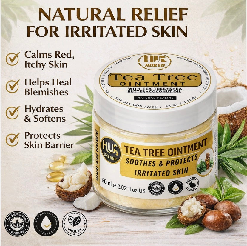 Tea Tree Ointment Balm 60ml Natural Skin Relief Irritated Skin Handmade UK