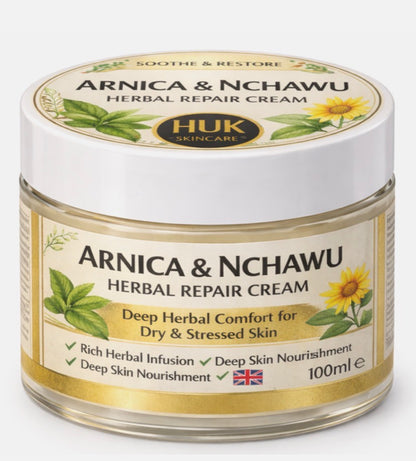 Arnica & Nchawu Herbal Repair Cream 100ml | Dry Skin + Natural Massage Balm UK