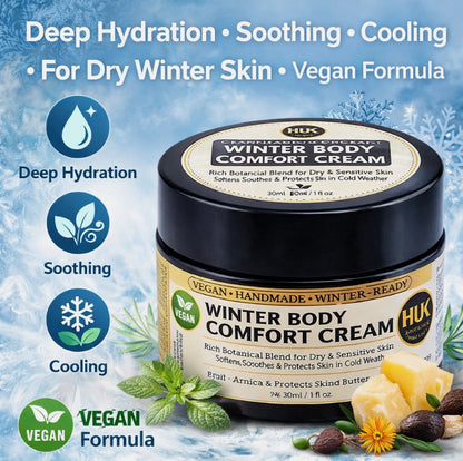 Winter Body Comfort Cream – Rich Hydration + Skin Repair (Vegan, Handmade) - 30g