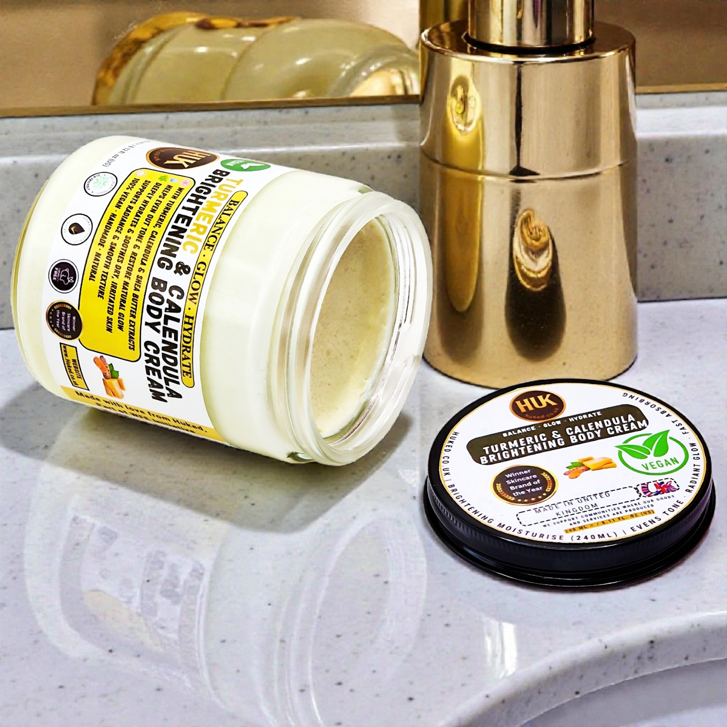 Turmeric & Calendula Brightening Body Cream – Glow Boost, Even Skin Tone & Deep Hydration