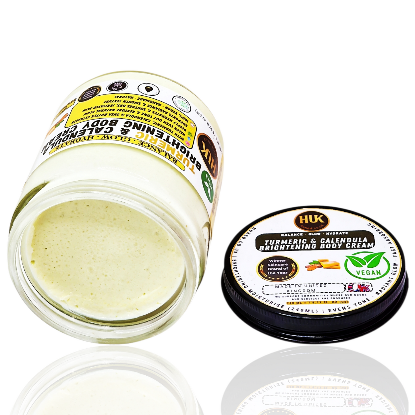 Turmeric & Calendula Brightening Body Cream – Glow Boost, Even Skin Tone & Deep Hydration