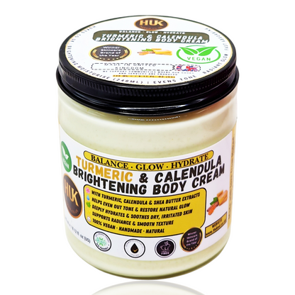 Turmeric & Calendula Brightening Body Cream – Glow Boost, Even Skin Tone & Deep Hydration