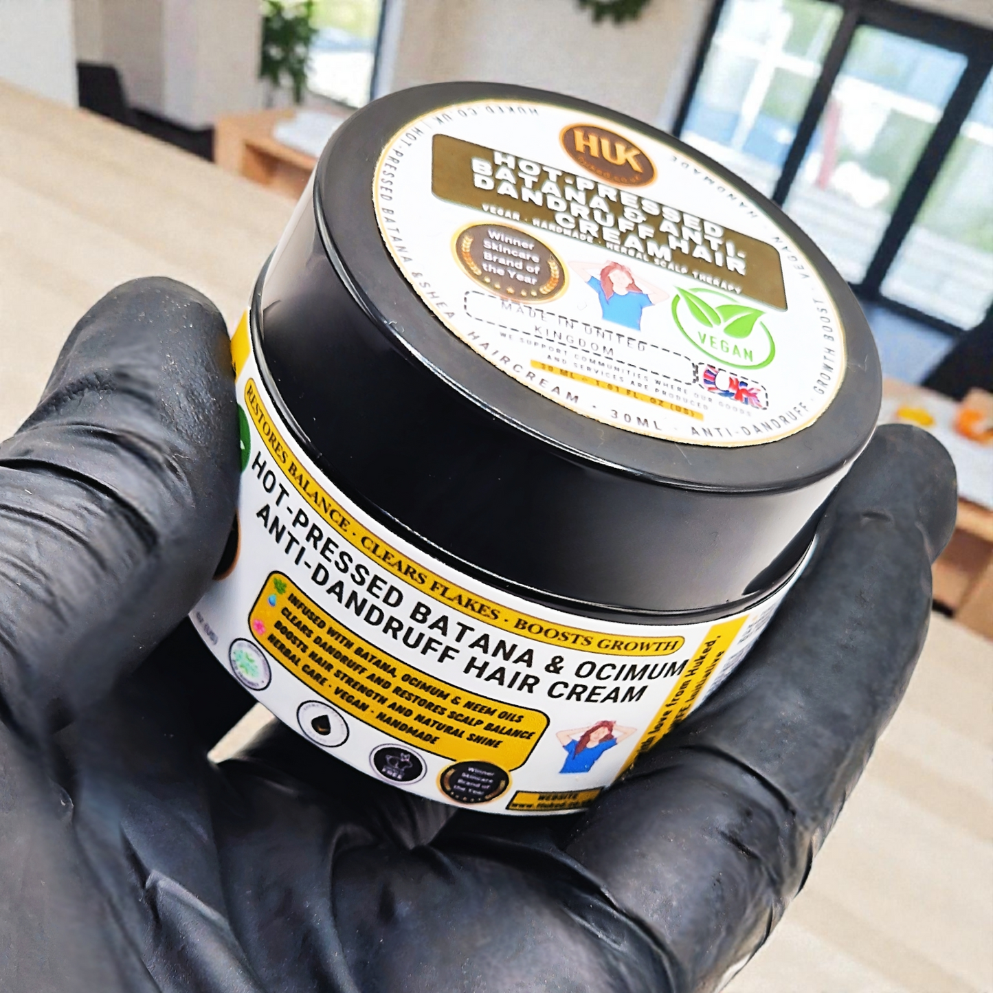 Hot Pressed Batana & Ocimum Anti-Dandruff Hair Cream – Nourishing, Soothing & Flake-Free | 30ml