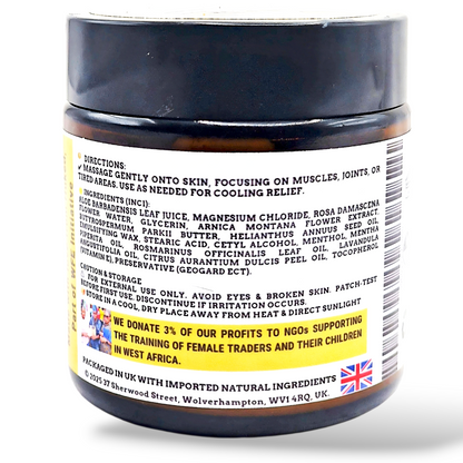 Arnica & Magnesium Cooling Body Lotion – Muscle Relief, Soothing & Refreshing | 120ml