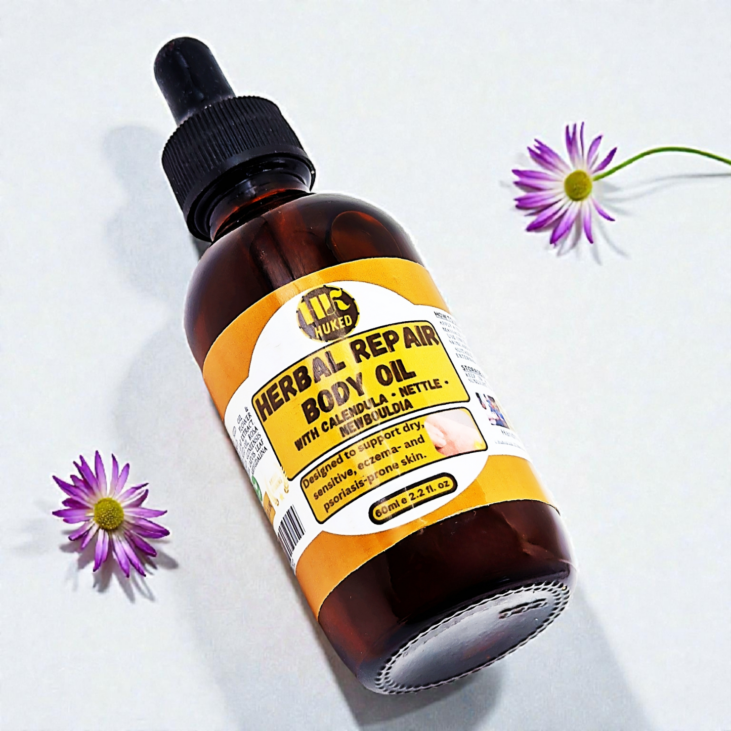 Herbal Repair Body Oil with Calendula, Nettle & Newbouldia – Deep Skin Nourishment & Healing Care | 60ml