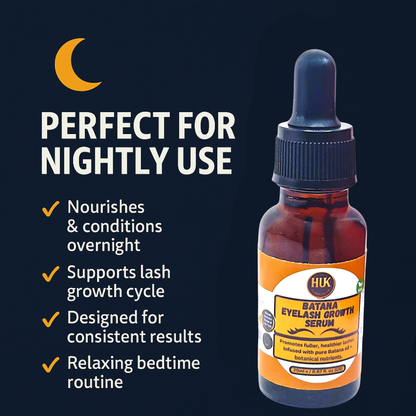 Batana Eyelash Growth Serum – Natural Lash Booster for Longer, Fuller & Thicker Lashes | Made in the UK | 20ml