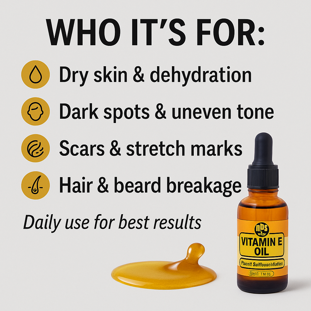 Vitamin E Oil – Skin Repair, Hydration & Antioxidant Protection | 30ml