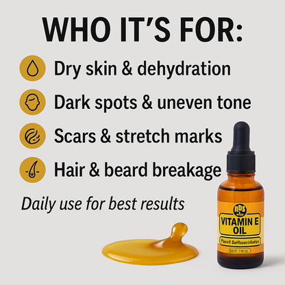 Vitamin E Oil – Skin Repair, Hydration & Antioxidant Protection | 30ml