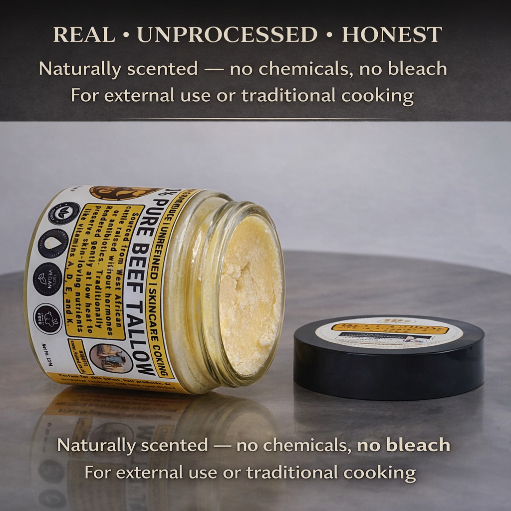 100% Pure Beef Tallow – Cream Grade | Unrefined | Skin, Hair & Cooking - 120ml