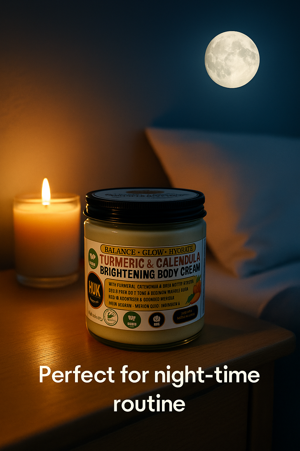 Turmeric & Calendula Brightening Body Cream – Glow Boost, Even Skin Tone & Deep Hydration