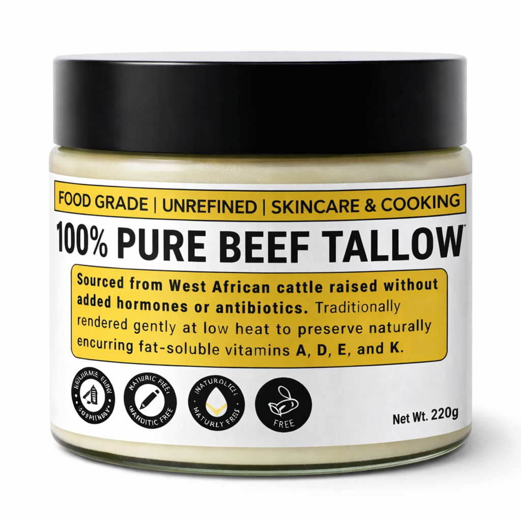 100% Pure Beef Tallow – Cream Grade | Unrefined | Skin, Hair & Cooking - 120ml