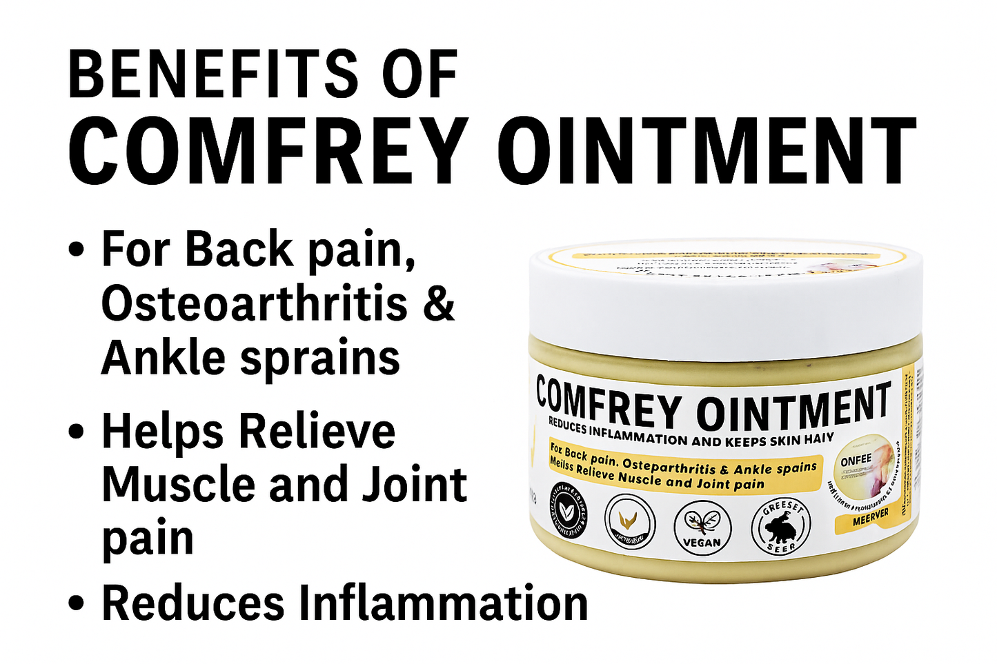 Comfrey Ointment – Fast Skin Repair, Herbal Healing & Soothing Relief | 60ml