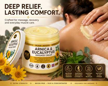 2 x Extra Strength Arnica & Eucalyptus Massage Cream | Peppermint & Rosemary