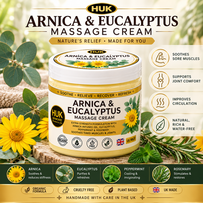 2 x Extra Strength Arnica & Eucalyptus Massage Cream | Peppermint & Rosemary