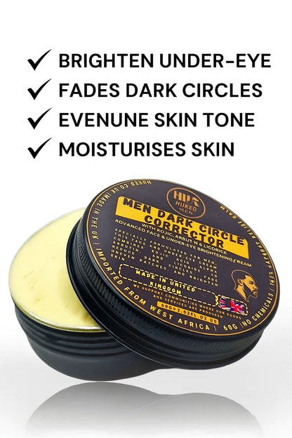 Huked Men Dark Circle Corrector Face Cream – Kojic, Arbutin & Licorice 60g (UK)
