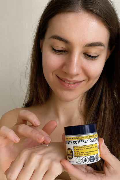Huked 100% Vegan Comfrey Ointment 120ml | Shea Butter Herbal Balm | Natural Skin Care