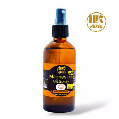 Huked Magnesium Oil Spray with Lavender & Tea Tree Oil - Muscle Relaxation, Skin Soothing & Stress Relief | Fast Absorbing, Natural Pain Relief, Eco-Friendly Packaging - 120ml