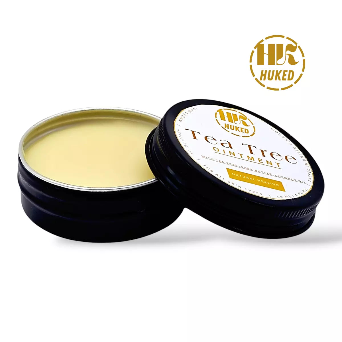 Huked Tea Tree Ointment – All-Natural Healing Balm for Skin Irritations, Burns & Moisturizing Relief - 60ml