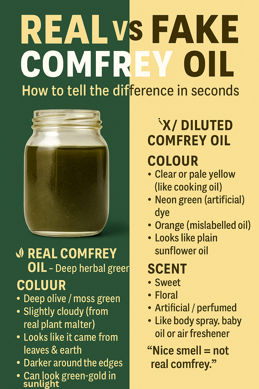 Pure Comfrey Oil – Skin Repair, Joint Support & Herbal Healing Extract | 30ml