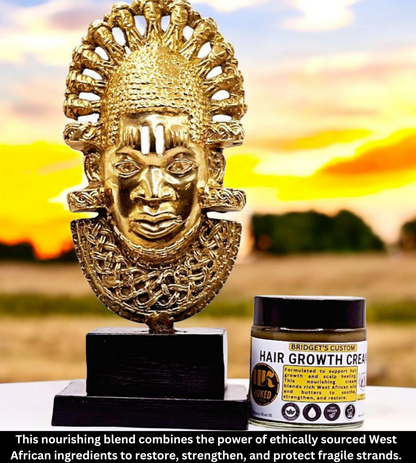 Huked Hair Growth Cream – Nourishing Butter Blend for Thicker, Healthier Hair | Shea, Batana, Fenugreek & Rosemary | Handmade in the UK